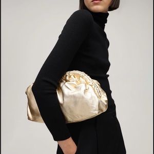 Mansur Gavriel Gold Cloud Clutch
